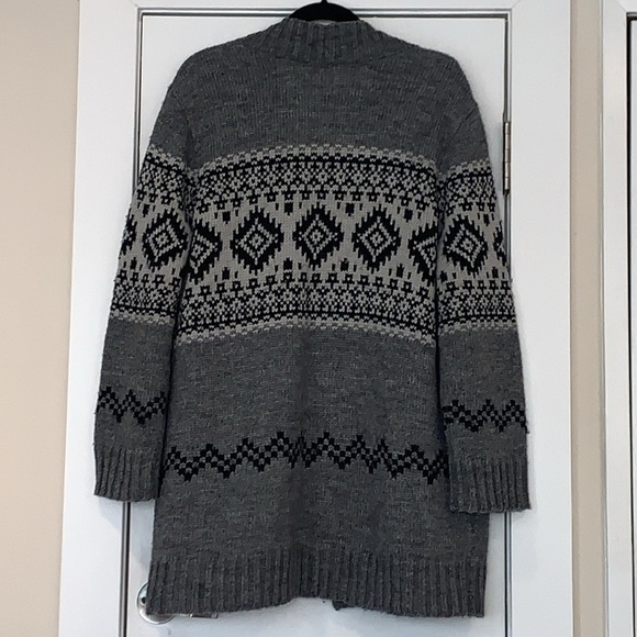 J. Jill Southwest Wool Blend Open Front Cardigan Sweater L - Picture 2 of 10